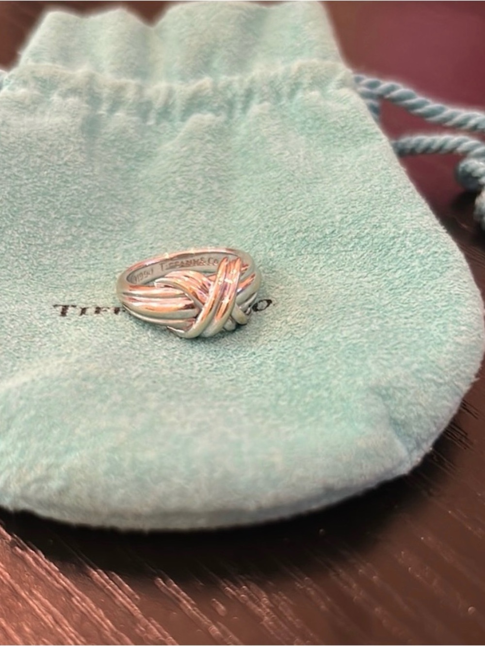 Tiffany & Co. 18K white gold Knot Ring